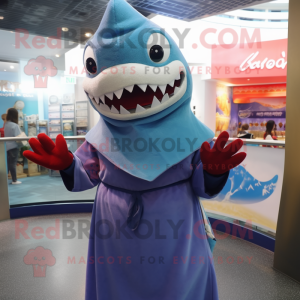 nan Shark mascot costume character dressed with a Cover-up and Shawls