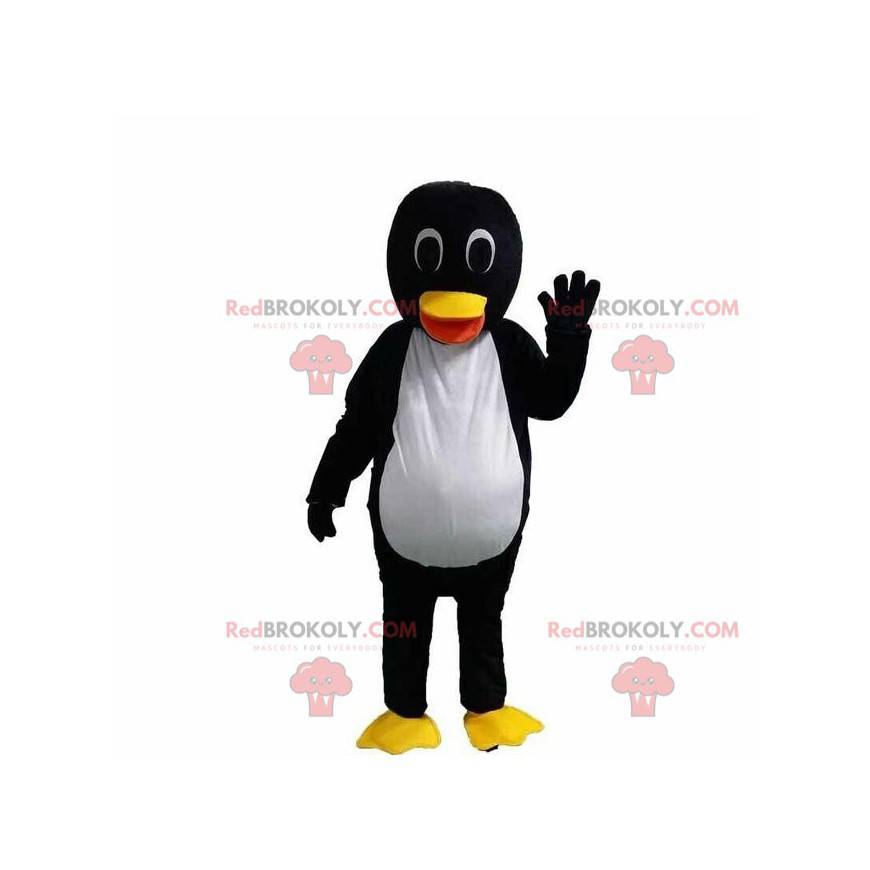 Mascotte de pingouin, costume de la banquise, déguisement hiver