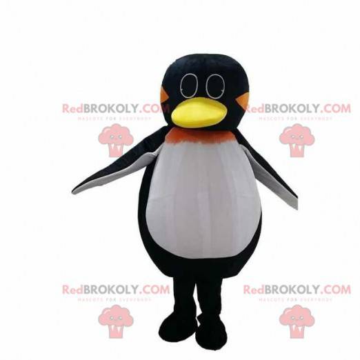 Mascotte de pingouin, costume de la banquise, déguisement hiver