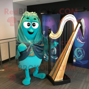 Turquoise Celtic Harp...
