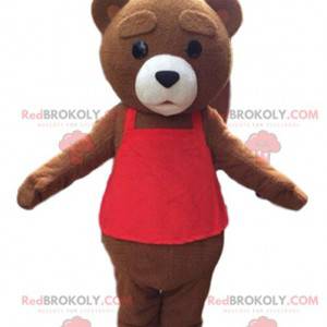 Mascotte de gros nounours marron, costume d'ours brun -