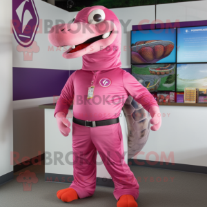 Pink Python maskot kostume...