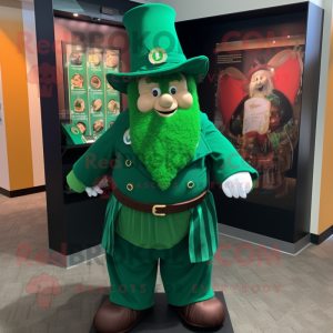 Grøn Leprechaun Hat maskot...