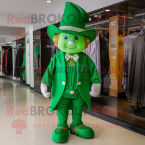 Grøn Leprechaun Hat maskot...