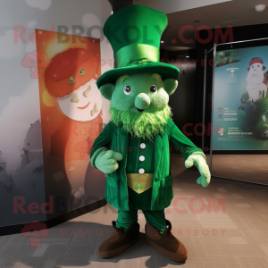 Grøn Leprechaun Hat maskot...