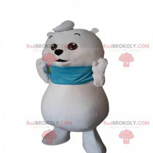 Mascote de ursinho branco, fantasia de urso polar -