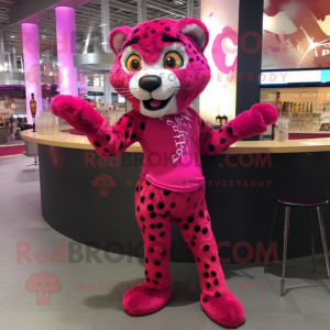 Magenta Cheetah mascotte...