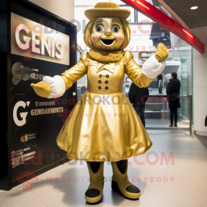 Guld Guinness maskot kostym...