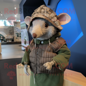 nan Armadillo mascot costume character dressed with a Parka and Caps