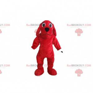 Maskot červený pes, pejsek kostým, červený převlek -