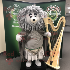 Grå Celtic Harpe maskot...