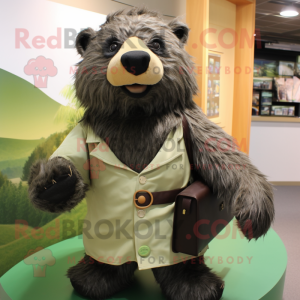 Olive Sloth Bear mascotte...
