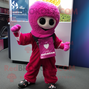 Magenta Pop Corn mascotte...