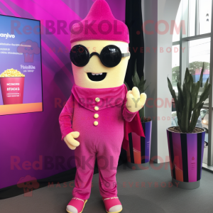 Magenta Pop Corn mascotte...