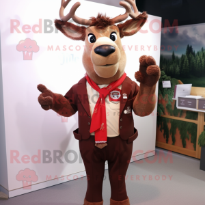 Red Elk mascotte kostuum...