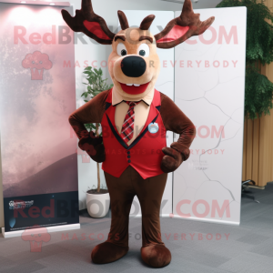 Red Elk maskot kostume...