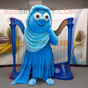 Himmelblå Celtic Harp...