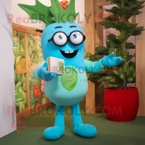 Turkis bønnestengel maskot...