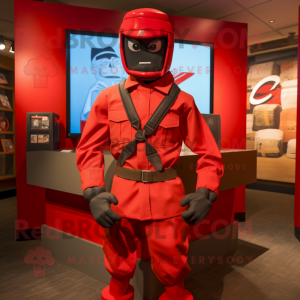 Rød Gi Joe maskot drakt...