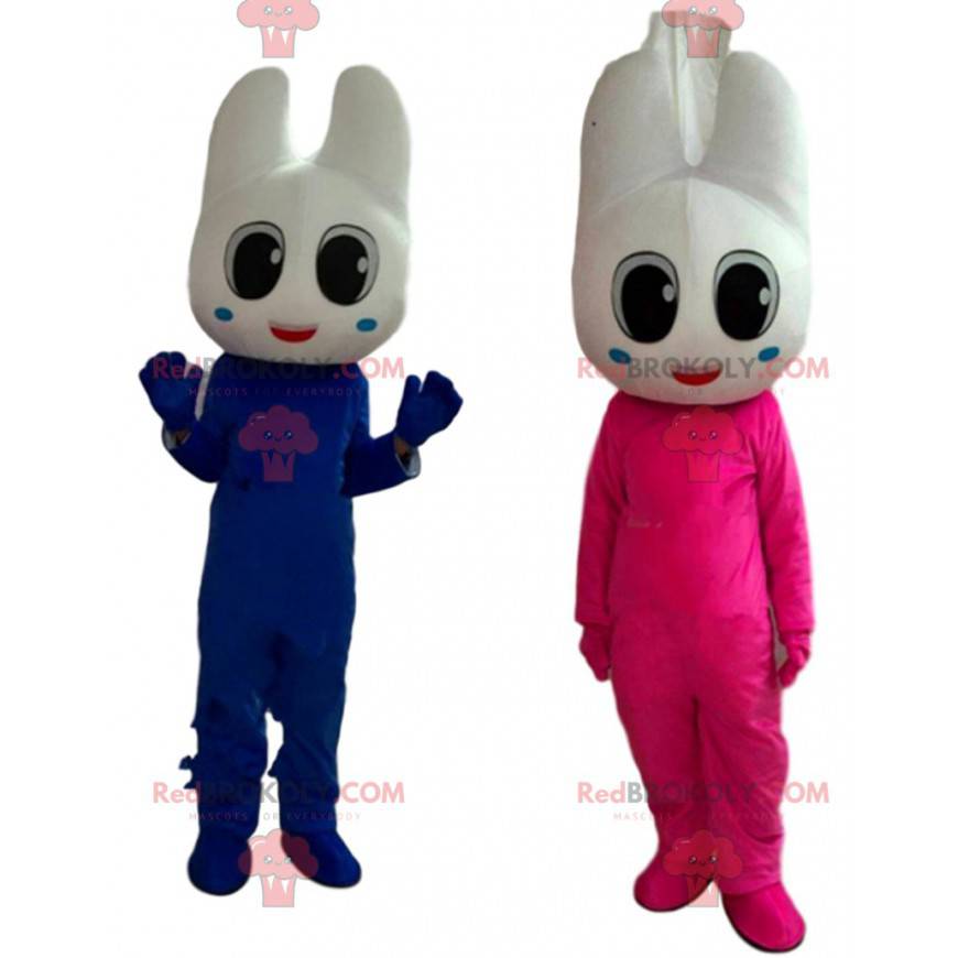 2 mascottes de dents, costumes de dents, dent géante -