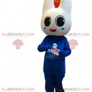 Mascotte del dente, costume del dentista, dente blu -