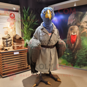 nan Guinea Fowl mascot costume character dressed with a Cargo Pants and Watches