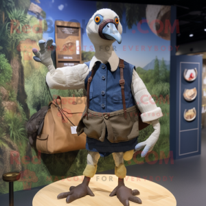 nan Guinea Fowl mascot costume character dressed with a Cargo Pants and Watches