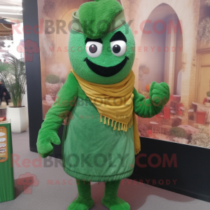 Grøn Biryani maskot kostume...