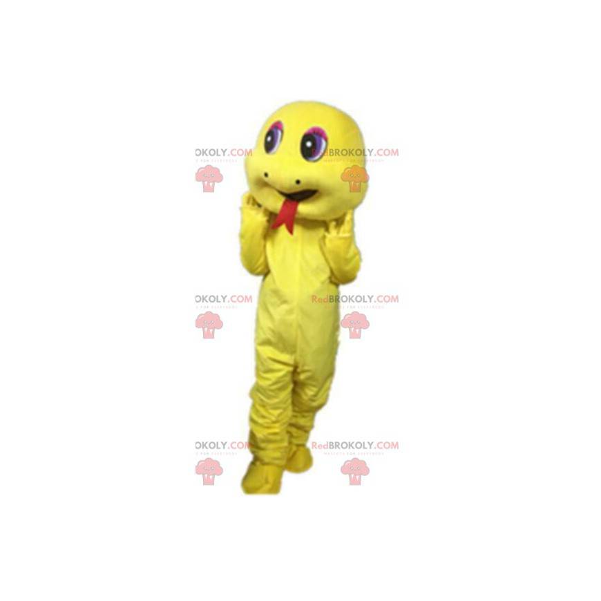 Mascotte de serpent jaune, costume de salamandre -