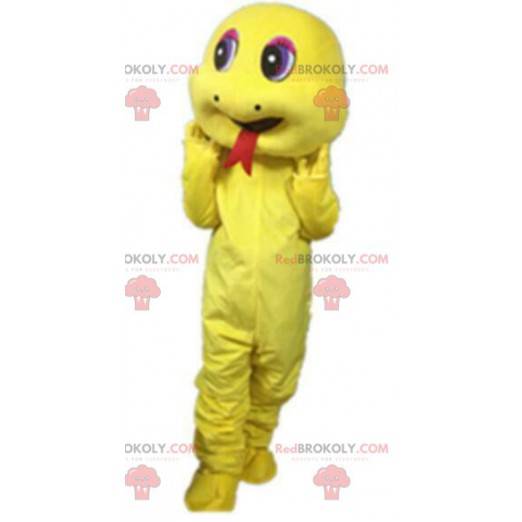 Mascotte de serpent jaune, costume de salamandre -