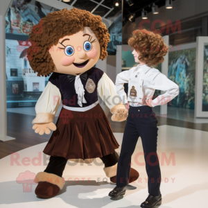 Brun irsk danser maskot...