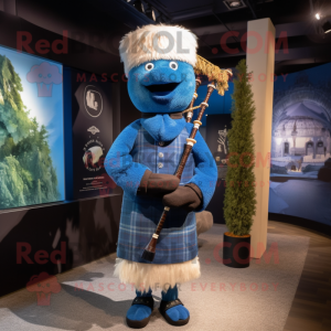 Blå sækkepibe maskot...