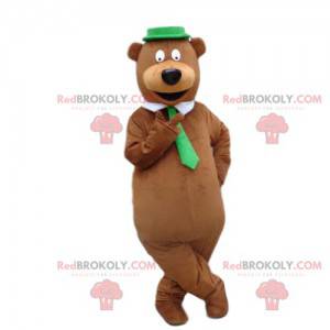 Brown bear mascot, very elegant, teddy bear costume -