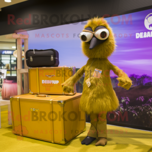 Goud Emu mascotte kostuum...