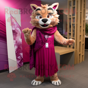 Magenta Bobcat mascotte...