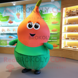 Peach Pear maskot kostym...