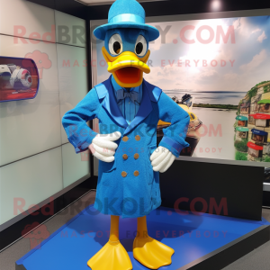 Blue Duck mascotte kostuum...