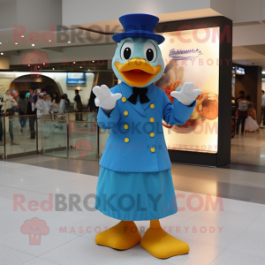 Blue Duck mascotte kostuum...