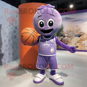 Lavendel basketboll maskot...