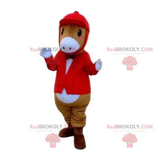 Mascote pônei, cavalo, traje de equitação - Redbrokoly.com