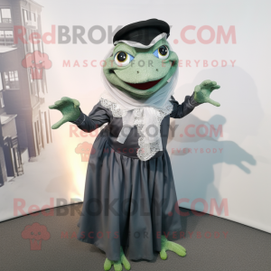 Gray Frog maskot kostume...