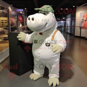 White Hippopotamus mascotte...