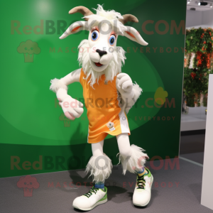 nan Goat mascot costume character dressed with a Running Shorts and Anklets