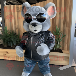 Grijze Chinchilla mascotte...