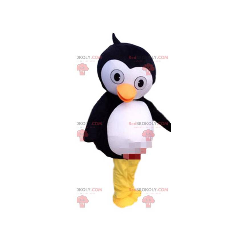 Maskot tučňáka, kostým tučňáka, maskování ledovou kra -
