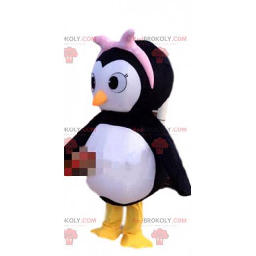 Mascote de pinguim, fantasia de pinguim, disfarce de bloco de