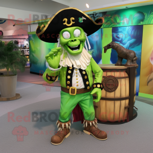 Lime Green Pirate mascotte...