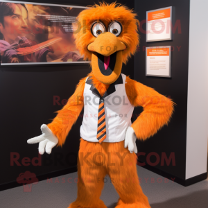 Orange Emu maskot kostume...