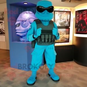 Cyan Marine Recon mascotte...