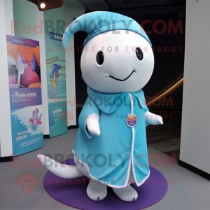 nan Narwhal mascot costume character dressed with a Cover-up and Anklets